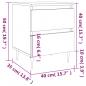 Preview: Nachttische 2 Stk. Betongrau 40x35x50 cm Holzwerkstoff