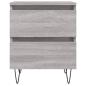 Preview: Nachttisch Grau Sonoma 40x35x50 cm Holzwerkstoff