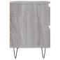 Preview: Nachttisch Grau Sonoma 40x35x50 cm Holzwerkstoff