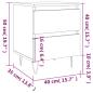 Preview: Nachttisch Grau Sonoma 40x35x50 cm Holzwerkstoff