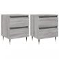 Preview: Nachttische 2 Stk. Grau Sonoma 40x35x50 cm Holzwerkstoff