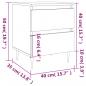 Preview: Nachttische 2 Stk. Grau Sonoma 40x35x50 cm Holzwerkstoff