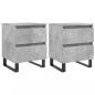 Preview: Nachttische 2 Stk. Betongrau 40x35x50 cm Holzwerkstoff