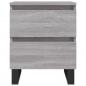 Preview: Nachttische 2 Stk. Grau Sonoma 40x35x50 cm Holzwerkstoff