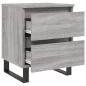 Preview: Nachttische 2 Stk. Grau Sonoma 40x35x50 cm Holzwerkstoff