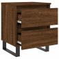 Preview: Nachttische 2 Stk. Braun Eichen-Optik 40x35x50 cm Holzwerkstoff