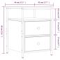 Preview: Nachttisch Braun Eichen-Optik 44x45x60 cm Holzwerkstoff