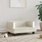 Preview: ARDEBO.de - Hundebett Creme 60x40x30 cm Samt