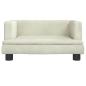 Preview: Hundebett Creme 60x40x30 cm Samt