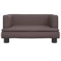 Preview: Hundebett Braun 60x40x30 cm Kunstleder