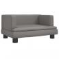 Preview: Hundebett Grau 60x40x30 cm Kunstleder