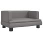 Preview: Hundebett Grau 60x40x30 cm Kunstleder