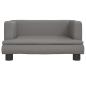 Preview: Hundebett Grau 60x40x30 cm Kunstleder