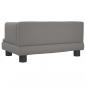 Preview: Hundebett Grau 60x40x30 cm Kunstleder