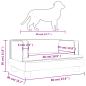 Preview: Hundebett Grau 60x40x30 cm Kunstleder