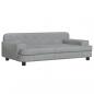 Preview: Hundebett Hellgrau 90x53x30 cm Samt