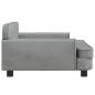 Preview: Hundebett Hellgrau 90x53x30 cm Samt