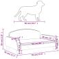 Preview: Hundebett Creme 70x45x30 cm Stoff