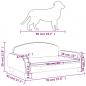 Preview: Hundebett Creme 70x45x30 cm Stoff