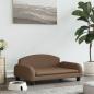 Preview: Hundebett Braun 70x45x30 cm Stoff