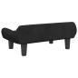 Preview: Hundebett Schwarz 70x40x24 cm Samt