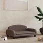 Preview: ARDEBO.de - Hundebett Braun 70x45x30 cm Kunstleder