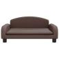 Preview: Hundebett Braun 70x45x30 cm Kunstleder