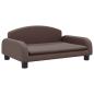 Preview: Hundebett Braun 70x45x30 cm Kunstleder