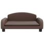 Preview: Hundebett Braun 70x45x30 cm Kunstleder