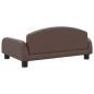 Preview: Hundebett Braun 70x45x30 cm Kunstleder
