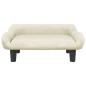 Preview: Hundebett Creme 70x40x24 cm Samt