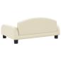 Preview: Hundebett Creme 70x45x30 cm Kunstleder