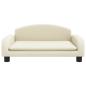 Preview: Hundebett Creme 70x45x30 cm Kunstleder