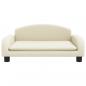 Preview: Hundebett Creme 70x45x30 cm Kunstleder