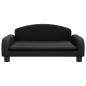 Preview: Hundebett Schwarz 70x45x30 cm Kunstleder