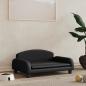 Preview: Hundebett Schwarz 70x45x30 cm Kunstleder