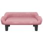 Preview: Hundebett Rosa 70x40x24 cm Samt