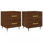 Preview: Nachttische 2Stk. Braun Eichen-Optik 40x35x47,5cm Holzwerkstoff