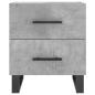 Preview: Nachttische 2 Stk. Betongrau 40x35x47,5 cm Holzwerkstoff