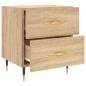 Preview: Nachttische 2 Stk. Sonoma-Eiche 40x35x47,5 cm Holzwerkstoff