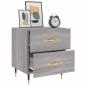 Preview: Nachttische 2 Stk. Grau Sonoma 40x35x47,5 cm Holzwerkstoff