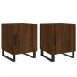 Preview: Nachttische 2 Stk. Braun Eichen-Optik 40x40x50 cm Holzwerkstoff