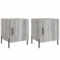 Preview: Nachttische 2 Stk. Grau Sonoma 40x40x50 cm Holzwerkstoff