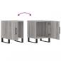 Preview: Nachttische 2 Stk. Grau Sonoma 40x40x50 cm Holzwerkstoff