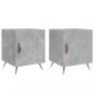 Preview: Nachttische 2 Stk. Betongrau 40x40x50 cm Holzwerkstoff
