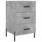 Preview: Nachttisch Betongrau 40x40x66 cm Holzwerkstoff