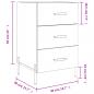 Preview: Nachttisch Betongrau 40x40x66 cm Holzwerkstoff