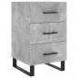 Preview: Nachttisch Betongrau 40x40x66 cm Holzwerkstoff