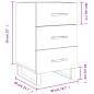 Preview: Nachttisch Betongrau 40x40x66 cm Holzwerkstoff