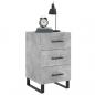 Preview: Nachttisch Betongrau 40x40x66 cm Holzwerkstoff